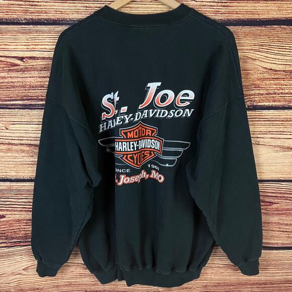 Vintage 2004 Harley Davidson Motorcycles St. Joseph, MO Crewneck - Picture 4 of 7